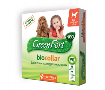 Greenfort Neo - Бионашийник срещу ектопаразити за средни породи кучета 65см Greenfort Neo - Бионашийник срещу ектопаразити за средни породи кучета 65см
