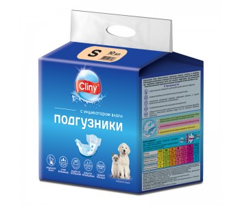 Cliny - гащи за кучета и котки 3-6кг, размер S (10 бр.)