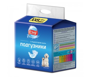 Cliny - гащи за кучета и котки 1-2,5кг, размер XXS (12 бр.)