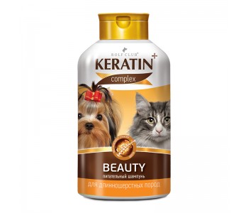 Шампоан Keratin+ Beauty за дългокосмести кучета и котки Шампоан Keratin+ Beauty за дългокосмести кучета и котки