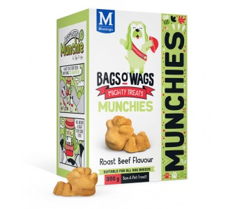 BAGS O’ WAGS Munchies – Бисквитки лапички с говеждо (Munchies Beef) 350г