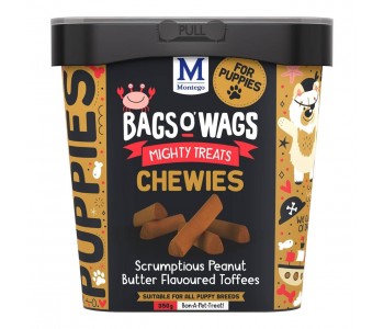 BAGS O’ WAGS Chewies – Пръчици с фъстъчено масло за кученца (Peanut Butter Toffees) 350г