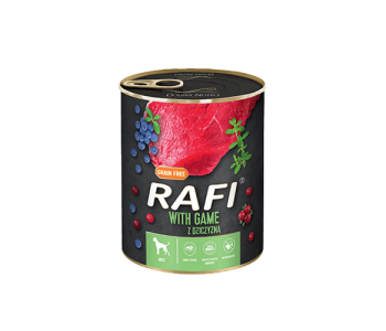 RAFI консервирана храна за кучета с дивеч 800г