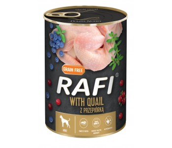 RAFI консервирана храна за кучета с пъдпъдък 400г