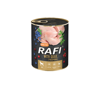 RAFI консервирана храна за кучета с пъдпъдък 800г