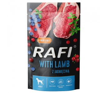 RAFI пауч за кучета с агнешко 500г