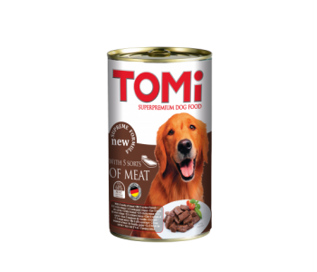 Tomi консерва за куче 1200г - 5 вида месо