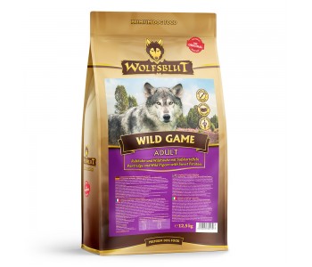 WOLFSBLUT WILD GAME ADULT – Месо от яребици и диви гълъби със сладки картофи 12.5кг